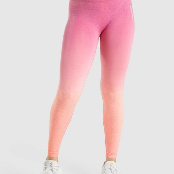 GYMSHARK ADAPT OMBRE SEAMLESS LEGGINGS- MEDIUM - Picture 1 of 7